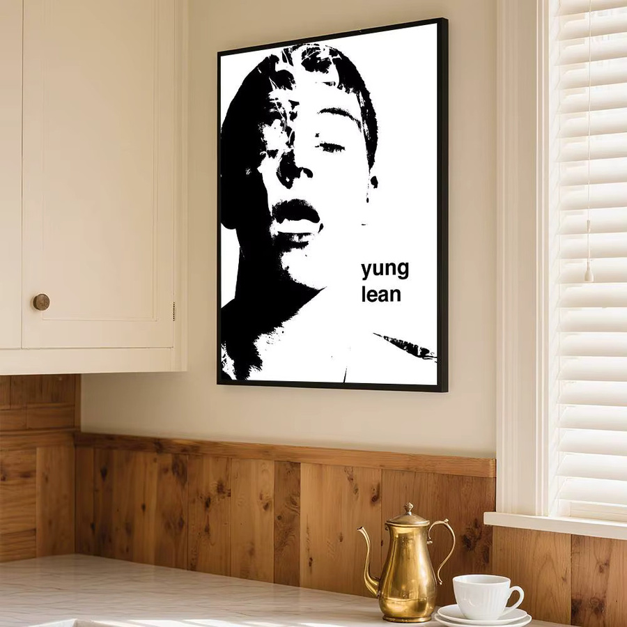 Yung Lean Frost God Poster Selbstklebender Wasserdichter Papieraufkleber für Wanddekoration in Kaffeehaus oder Bar - Bild 6