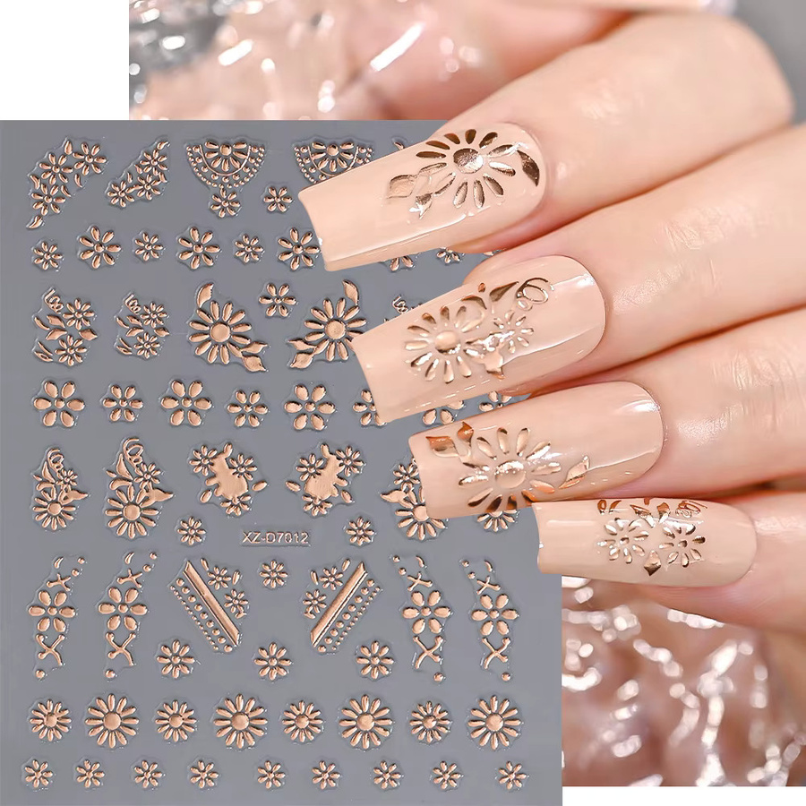 HotPress Nail Art Aufkleber, Rose Gold, Metallic, Unisex - Bild 1