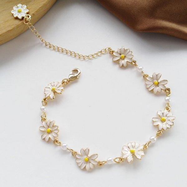 TuiYing001 Armband, Gänseblümchen, Zinklegierung, gray, Damen - Bild 1