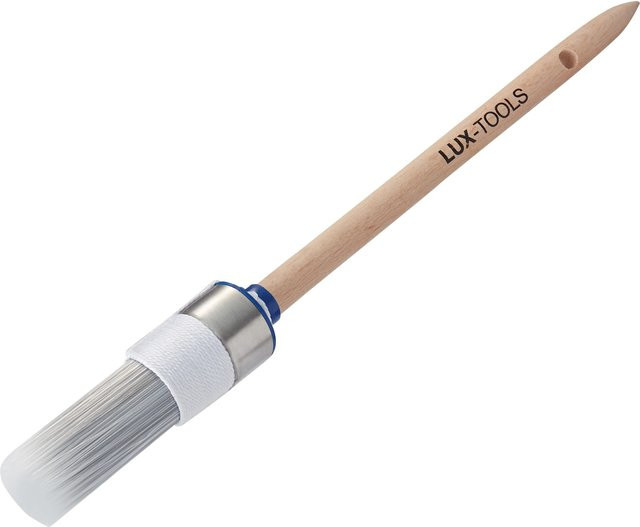 LUX-TOOLS Ringpinsel Lack Gr. 4 mit Synthetikborsten und Holzgriff, Durchmesser: 25 mm - Bild 1