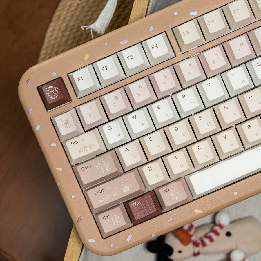 Venit Keys Tastenkappen Islex Brown Caramel Dye-Sub PBT Cherry Profile für mechanische Tastaturen MX 61/87/96/104 - Bild 2