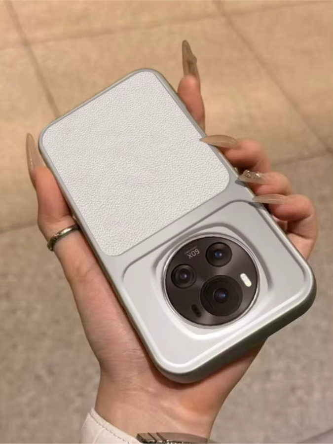 Premium PU-Lammleder Handyhülle für Huawei Honor Magic6 Pro in Silber, Weiß und Schwarz - Bild 4