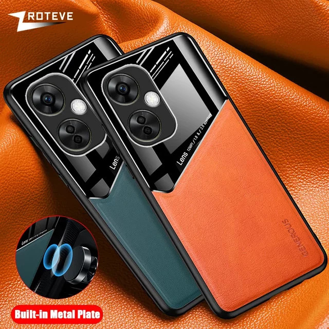 Zroteve Leder Textur Handyhülle für OnePlus Nord CE3 Lite und Nord 3 in Grün mit Soft Frame und PC-Abdeckung - Bild 1