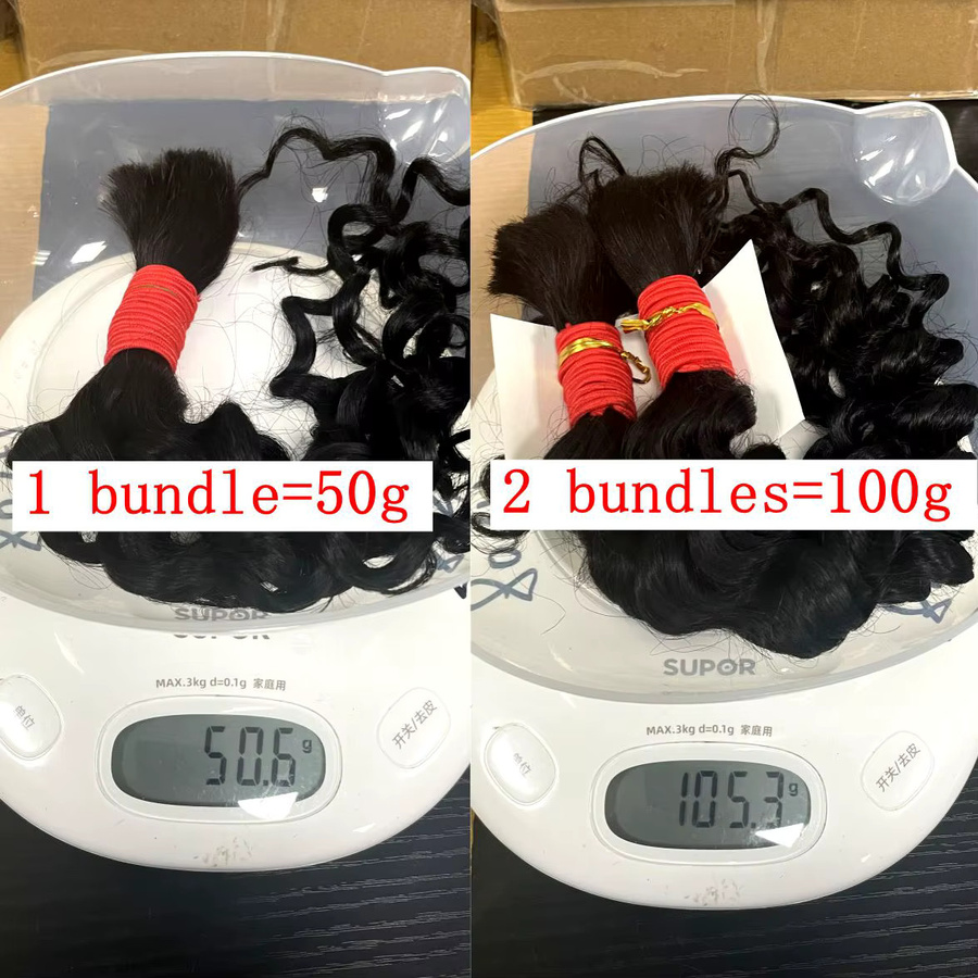 MISHELL Echthaar Ombre Deep Wave, 100g, 2 Bündel, Unisex - Bild 3
