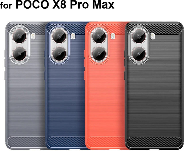 Business Luxus Ultra Dünne Carbonfaser-Schutzhülle für Xiaomi Poco X8 Pro Max X7 F8 Ultra F7 M8 M7 in Schwarz - Bild 1