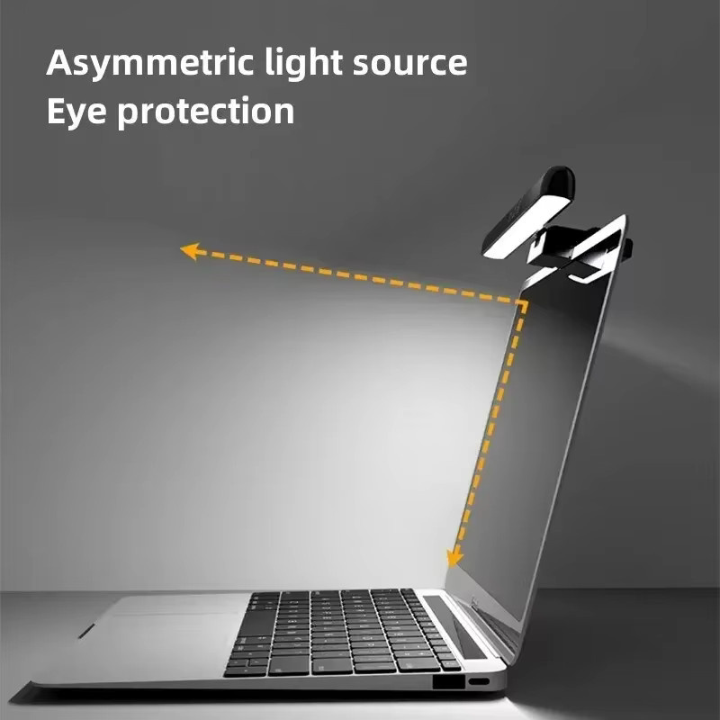 Feimefeiyou LED Monitor Lampe mit Clip-Halterung, stufenlos dimmbar und USB-Anschluss für Augenschutz beim Lesen und Arbeiten - Bild 3