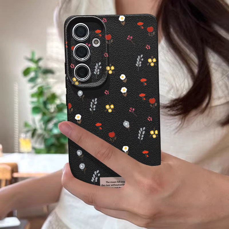 Samsung Handyhülle mit Blumenmuster in Pink für Galaxy S25 S24 S23 S22 Ultra S26 FE A56 A55 A17 A16 A15 und weitere Modelle, weiche Schutzhülle - Bild 2