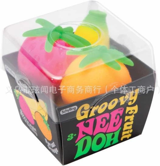 Schylling Nee Doh Frucht Squishy Spielzeug, 3-teiliges Set - Bild 1