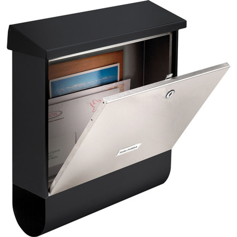 Burg Wächter Briefkasten London-Set in Schwarz und Grau aus Kunststoff und Edelstahl - Bild 2