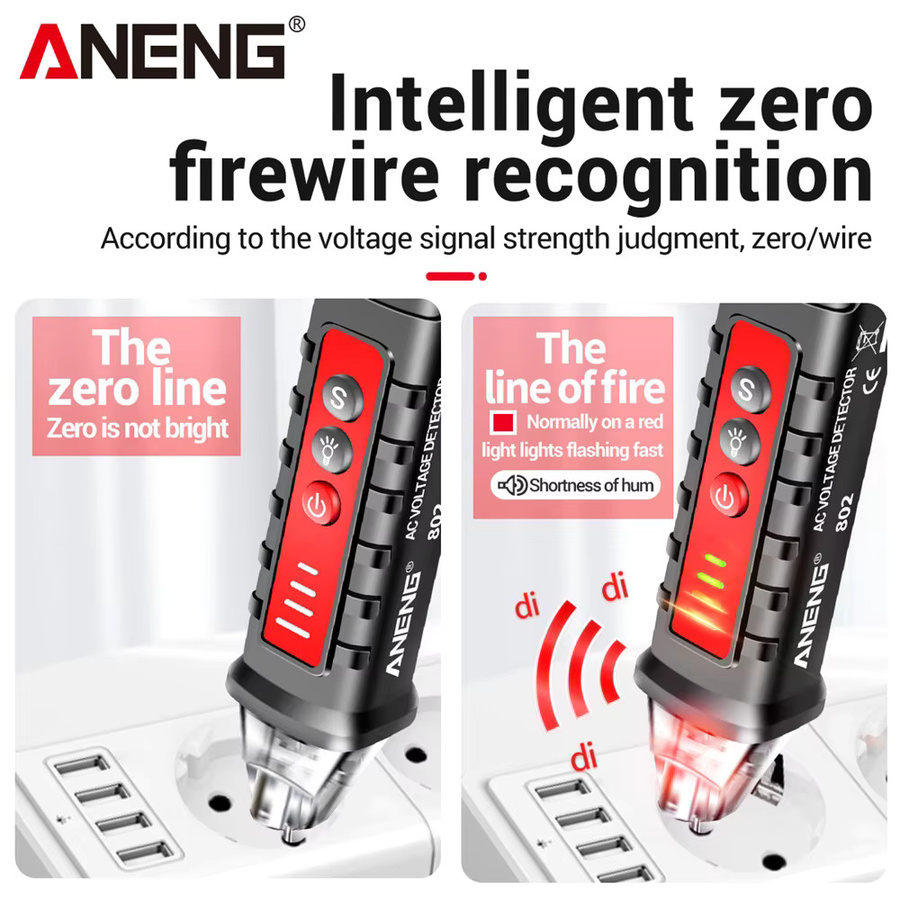 ANENG ST181 Digitales Zangenmessgerät mit True RMS für AC/DC Spannung, Kapazität und Frequenz inklusive VD802 Spannungsprüfer-Stift - Bild 4