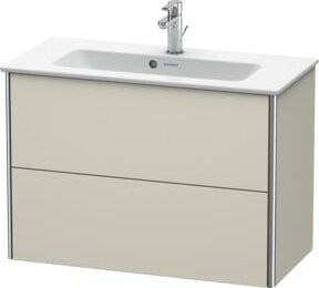 Duravit Waschtischunterschrank Compact XSquare, Farbe Tau Matt, 2 Schubladen, wandhängend, B: 81 cm, T: 38,8 cm - Bild 1
