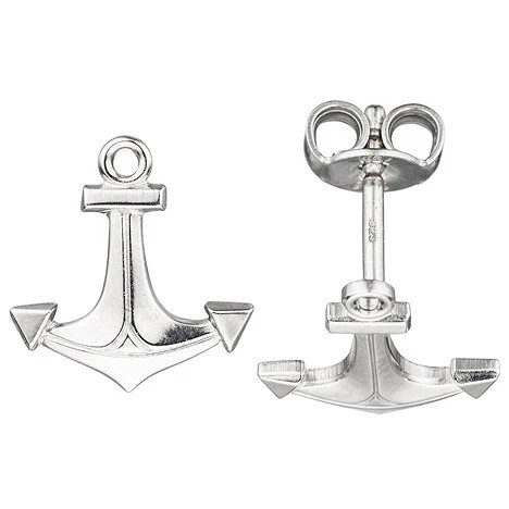 Colfem Ohrstecker Anker, 925 Silber, Unisex - Bild 1
