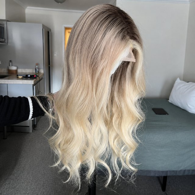 OEMG Echthaar-Toupet, Balayage Ombre Braun Blond, 30 cm - Bild 1
