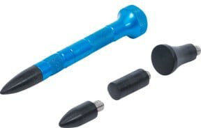 BGS Aluminium-Ausbeulstift mit auswechselbaren Spitzen in Blau, Länge: 100 mm - Bild 1