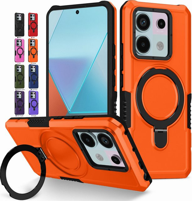 Military Grade Schutzhülle mit Ständer für Xiaomi Poco X5 X4 X3 Pro M3 5G 4G NFC in Pink - Bild 1