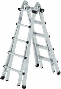MUNK Aluminium-Teleskopleiter 4-teilig in Silber - Bild 1