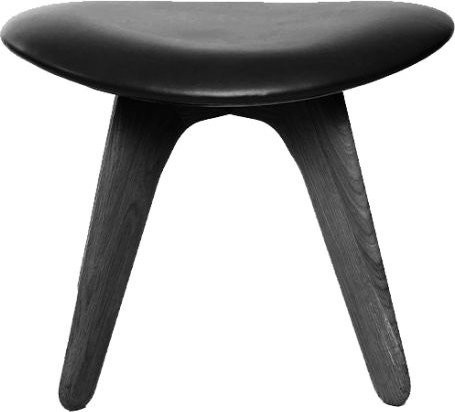 Tom Dixon Slab Ottoman aus Eichenholz mit schwarzem Lederbezug - Bild 1