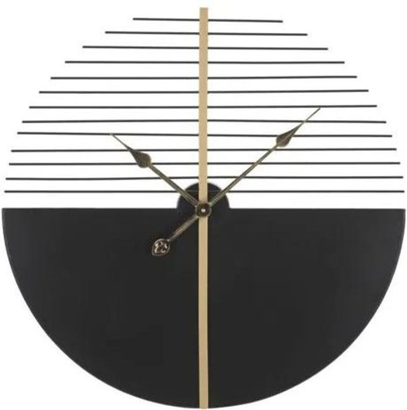 Wanduhr Mauro Ferretti rund aus Metall in Schwarz, Durchmesser: 60 cm - Bild 1