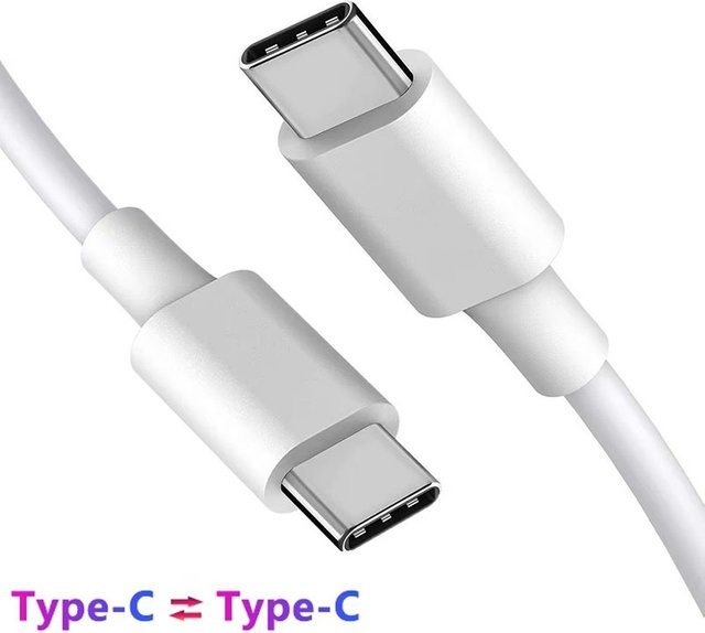 Mrgabwte USB-C zu Typ-C Schnellladekabel mit 60 W PD für iPhone 15 Serie, iPad, Samsung, Xiaomi, Huawei und Honor in Schwarz oder Weiß - Bild 1