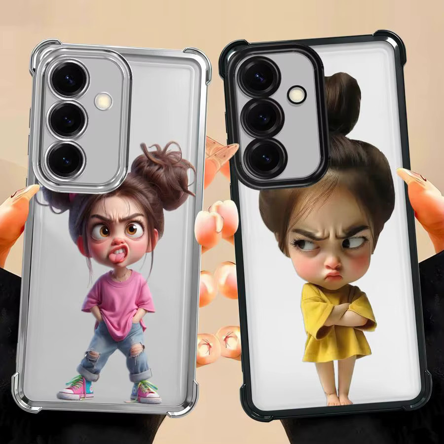 Handyhülle Angry Girl für Samsung Galaxy A13 A15 A16 A17 A21s A24 A25 A26 A33 A35 A36 A52 in Multicolour - Bild 1