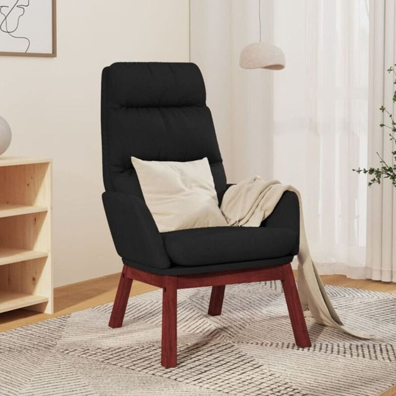Nova Relaxsessel von Vidaxl in Schwarz aus Stoff und Metall, Modernes Design - Bild 1