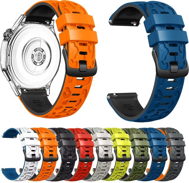 KOSPET Uhrenarmband Silikon, 22 mm, Schwarz, Unisex - Bild 1