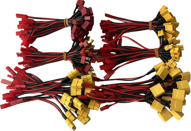 KePaQi XT30 zu XT60 und JST Konvertierungskabel Set, 22AWG, rot, Länge: 10 cm, für FPV-Drohnen und Flugzeuge - Bild 1