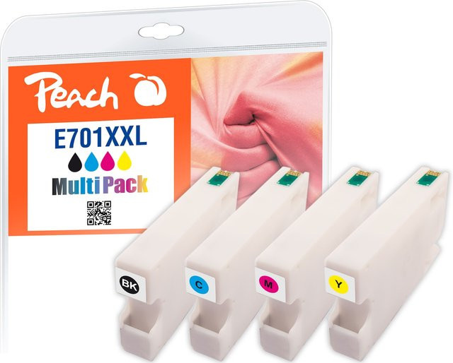 Peach E70 XL Druckerpatronen Set für Epson T7015 C13T70154010, 4er Pack Multicolor (Schwarz, Cyan, Magenta, Gelb) - Bild 1