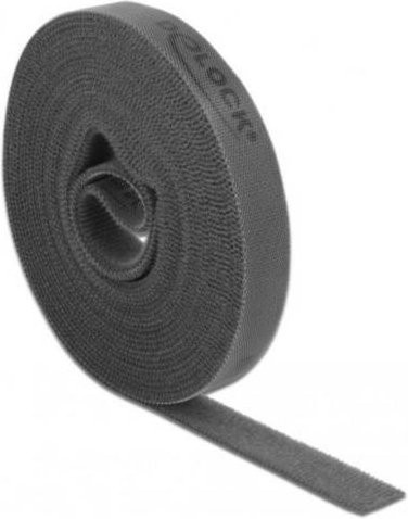 Delock 18390 Klettband Grau, Länge: 5 m, Breite: 1,5 cm - Bild 1