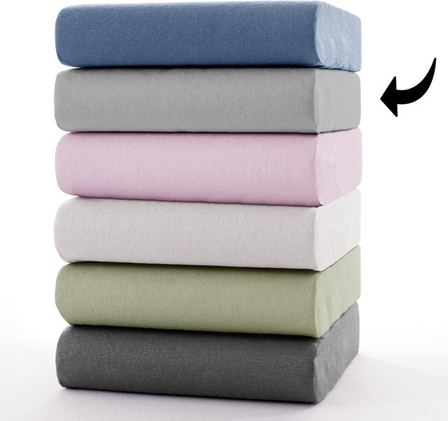 DREAMTEX Aloe-Vera Jersey-Spannbetttuch aus Baumwolle, B/T: 140 x 160 cm, H: 200 cm - Bild 1