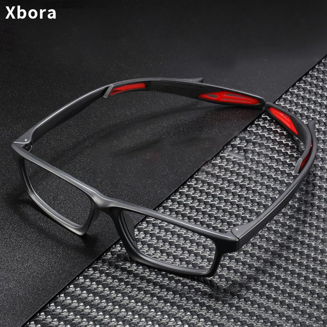 Xbora Sportbrillengestelle, Herren, Vollrand, rechteckig, TR90, schwarz - Bild 1