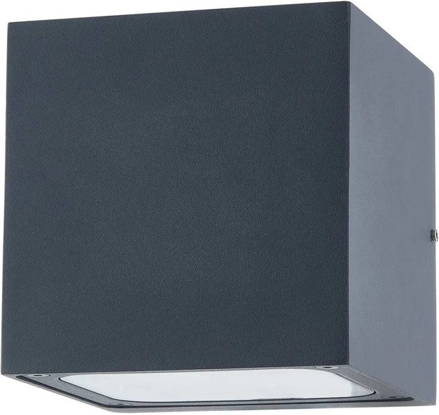 Lucande LED Außenwandleuchte Merjem Modern aus Aluminium in Alu-grau, 2-flammig, IP54 - Bild 1