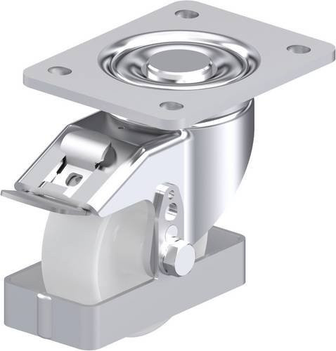 Blickle Stahlblech-Lenkrolle LH-PO 100G-3-FI-FS in Silber, Rad-Durchmesser: 100 mm, Tragfähigkeit: 280 kg - Bild 1