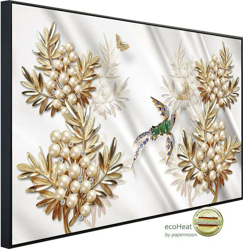 papermoon EcoHeat Infrarotheizung mit Blumenmuster in Bunt und Matt-Effekt mit App-Steuerung und WLAN - Bild 1