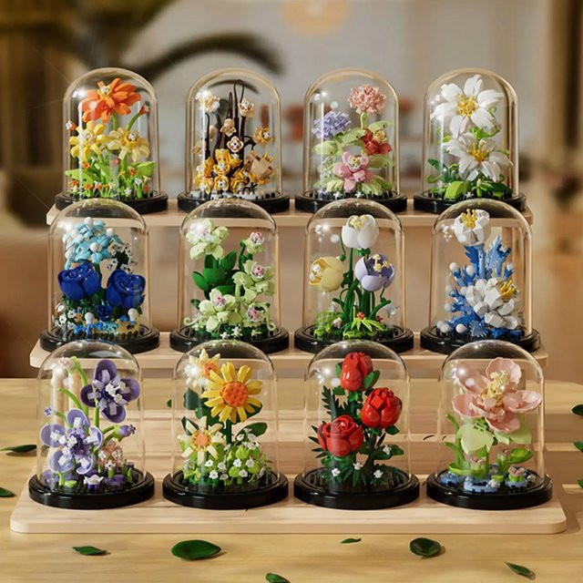 KNYYSECQ Mikro Partikel Baustein Bouquet Sonnenblume, DIY Puzzle Spielzeug - Bild 1