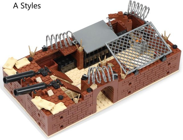 4-in-1 Militärbunker Graben Baustein-Sets Militärbasis Modelle für Jungen - Bild 1