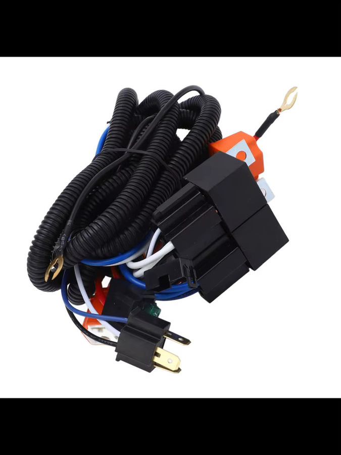 Aramox H4 Negativ-Scheinwerferrelais Konvertierungskabelbaum in Schwarz für H6054 H5054 H6054LL 6014 6052 6053 - Bild 4