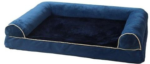 Orthopädisches Hundebett I love My Pet in Blau mit abnehmbarem Bezug aus Mikrofaser und Stoff - Bild 1