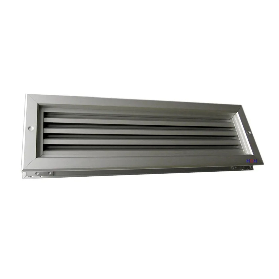 Häusler Lüftungsgitter LG-4010 DORAA Lamellengitter aus Aluminium in Silber, B: 43,5 cm, H: 13,5 cm - Bild 2