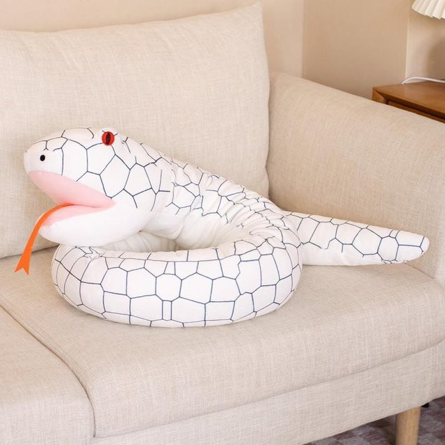 Yiran toy Boa Schlange Handpuppe, Plüschtier, Grün Weiß, ab 14 Jahre - Bild 1