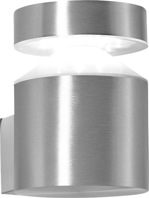 OBI LED-Außenwandleuchte Caletta in Edelstahl Silber mit Up-Down-Lichtfunktion und warmweißem Licht - Bild 1