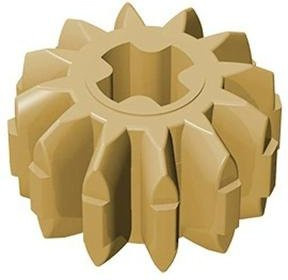 IAJIALE Zahnrad 12 Zähne Konstruktionsbausteine, 10-teiliges Set, beige - Bild 1