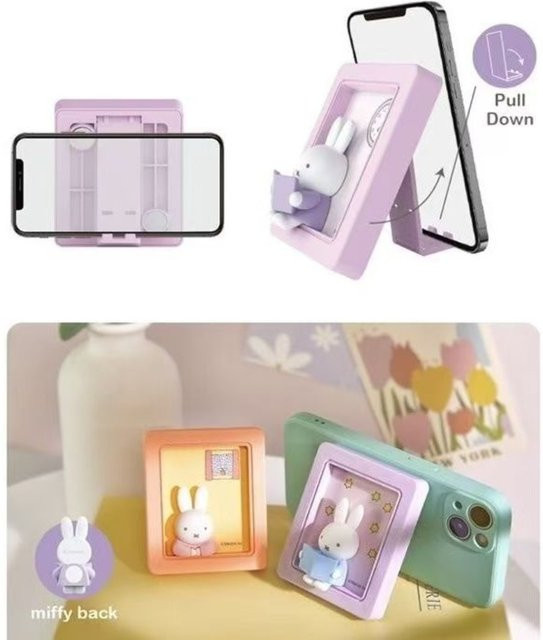 Vipo Miffy Bunny Magnetischer Fotorahmen Handyständer, Cartoon-Charakter - Bild 1