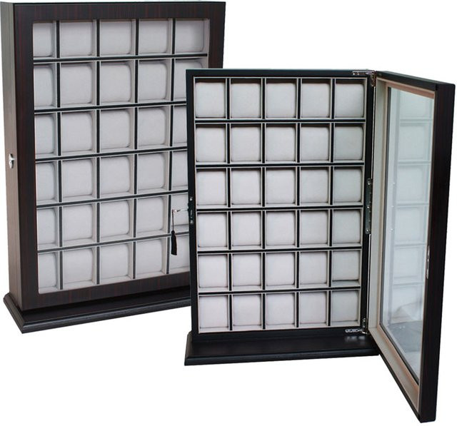 Rothenschild Uhrenvitrine RS-1135-30EB für 30 Uhren in Schwarz - Bild 1