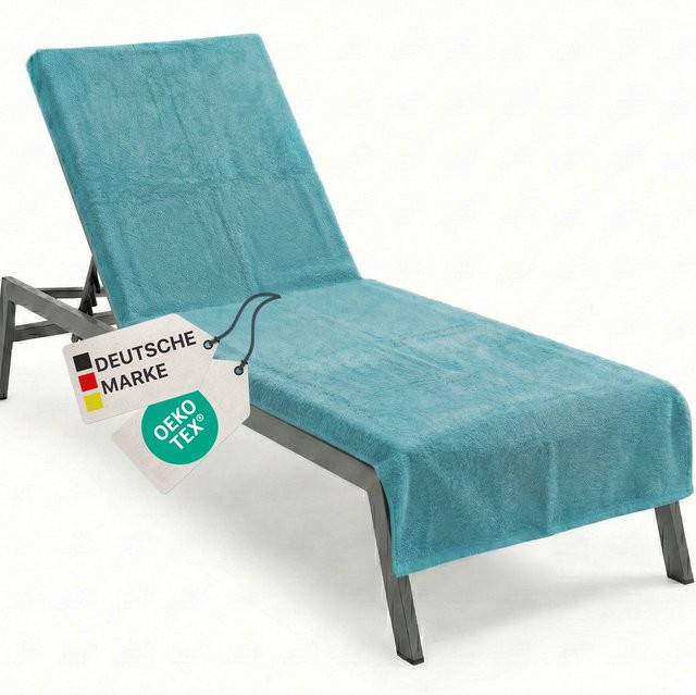 NYVI Frottee Schonbezug für Gartenliege NYVISpa in Türkis, B/T/H: 75 x 200 cm - Bild 1