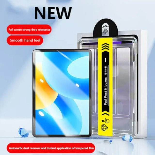 Schutzfolie aus gehärtetem Glas für Samsung Galaxy S10 FE 10.9, S9 FE Plus, S8, S7 und A9 Plus, transparent, inklusive automatischem Staubentfernungsset - Bild 1