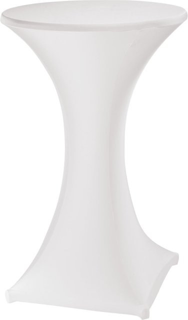 ERWIN M. Stehtischhusse Selm rund in Weiß, Durchmesser: 70 cm, Höhe: 110 cm - Bild 1