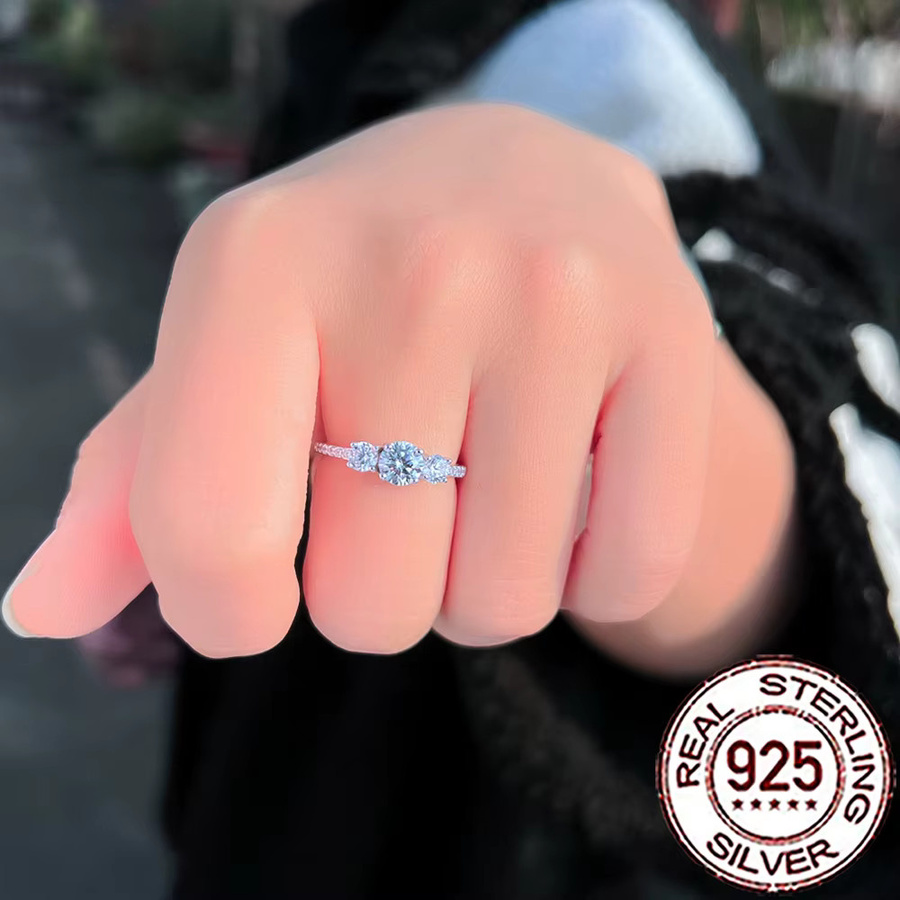 CWWZircons Ring, 925 Silber, Zirkonia, Damen - Bild 4