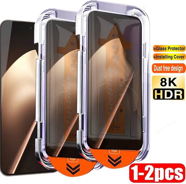 Xiaomi Displayschutz aus gehärtetem Glas für 17 Pro Max und Mi17 Pro, transparent, 9H HD, staubfrei und einfach zu installieren - Bild 1