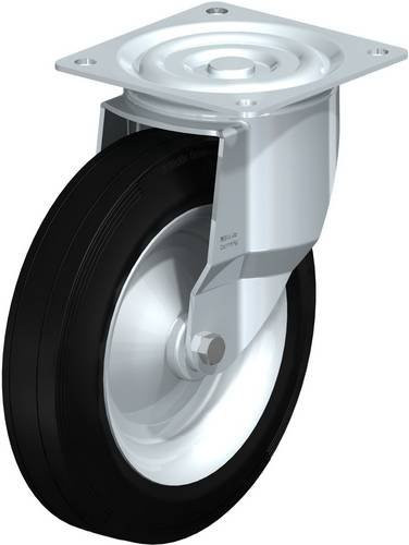 Blickle Lenkrolle L-V 282R in Schwarz und Silber mit 280 mm Rad-Durchmesser und 385 kg Tragfähigkeit - Bild 1